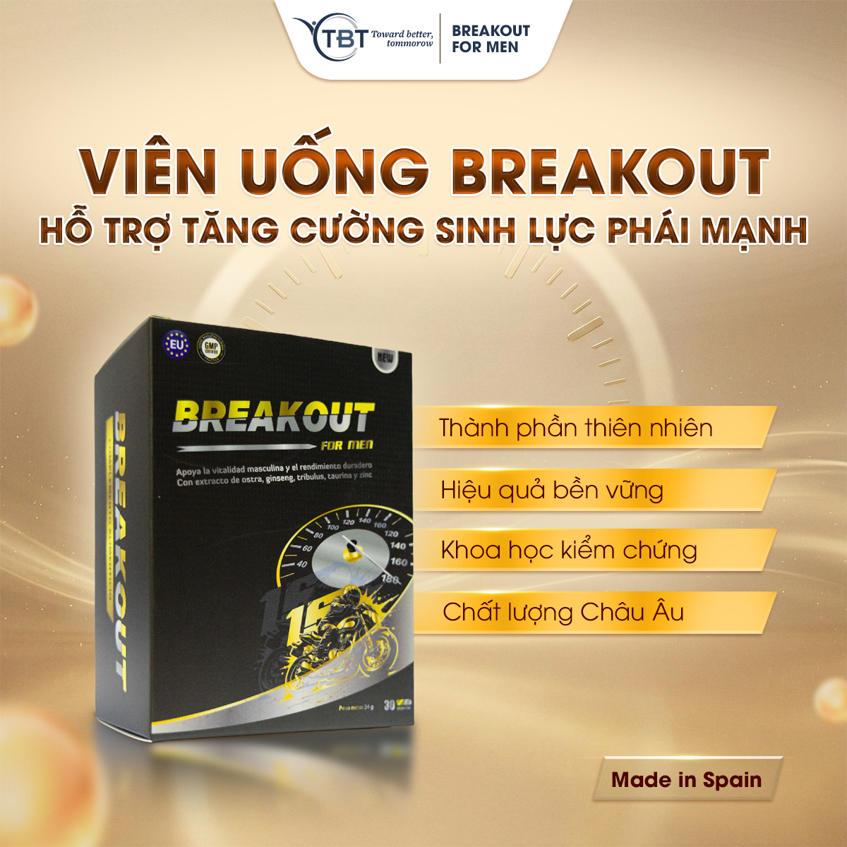 BREAKOUT - Viên uống hỗ trợ tăng cường sinh lý, bổ thận tráng dương (30 viên)